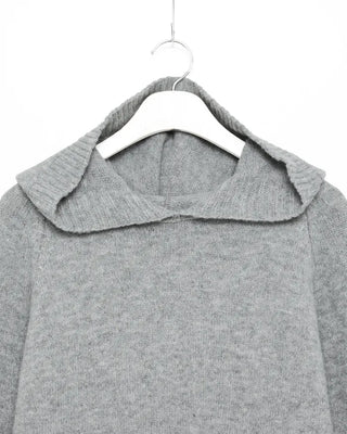 Wool knit hoodie