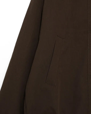 High-neck half trench jacket