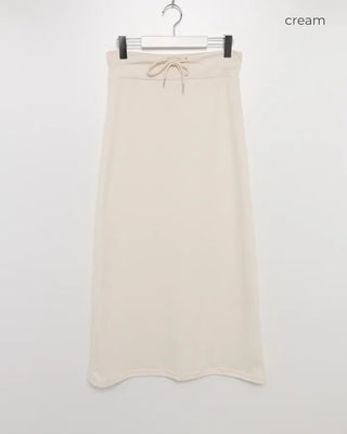 Waist string maxi skirt