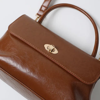 Flap Lock Square Tote Bag