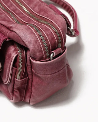 Block stitch stud vintage Boston bag