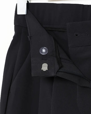 High-waisted banding pintuck slacks