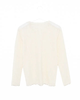 Butterfly Lace See-Through Cut and Sew Top