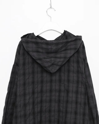 Checked hoodie shirt