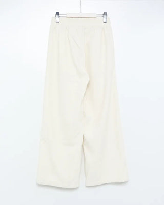 Wide-leg corduroy pants with string waistband