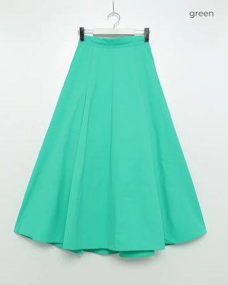 Two-pleated long skirt
