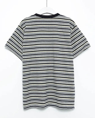 Bust Stitch Mix Border Half T-Shirt