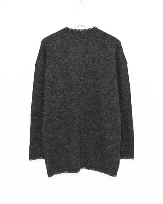Henley neck stitch knit