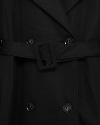 Double-breasted long trench coat