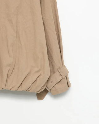 High-neck double-breasted half coat