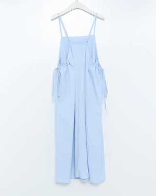 Side drawstring camisole long dress