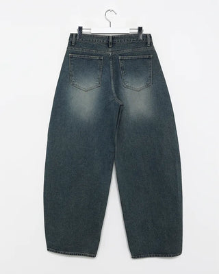 Wide denim pants