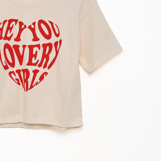 Lovely Heart Cropped Short-Sleeve T-Shirt