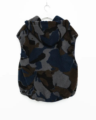 Camouflage fleece hooded vest
