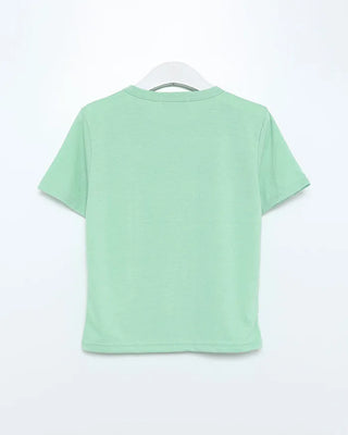 Layered Tencel Half T-Shirt
