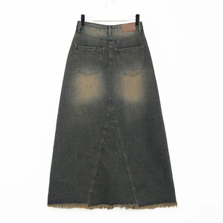 Maxi denim skirt