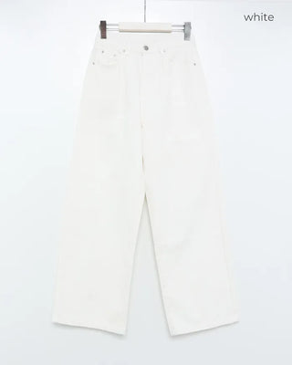 Colorful cotton wide-leg pants