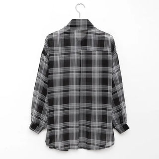 Loose check shirt