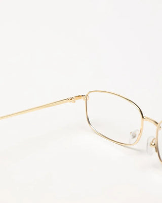 Minimalist square metal eyewear