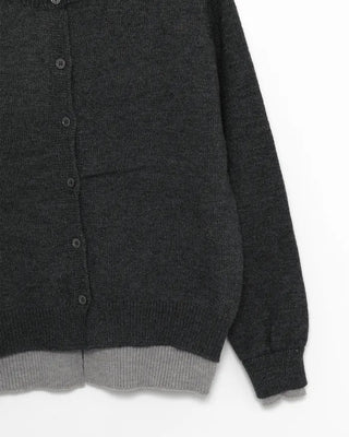 Double-breasted round cardigan