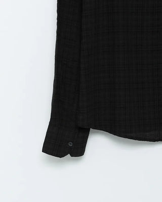 Vintage check pattern summer shirt