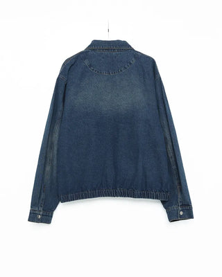 Stitch design denim blouson