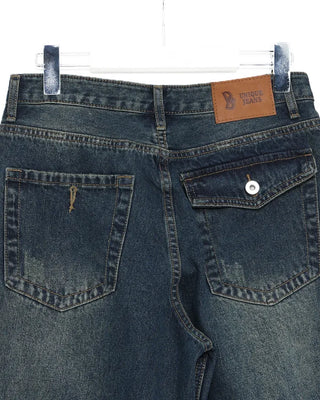 (Unisex) One-flap hip pocket wide jeans