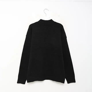 Henley neck simple knit