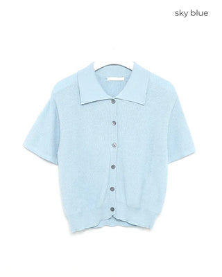 Summer cotton color cardigan