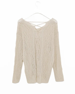 See-through perforated knit