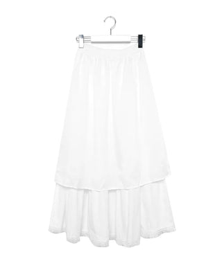 Tassel tiered long skirt