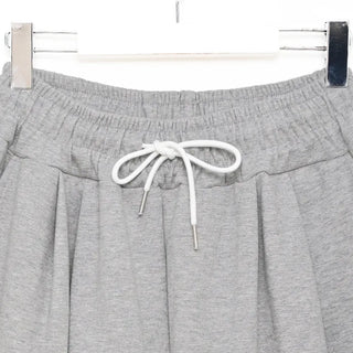 (Unisex) Two-pleat drawstring pants