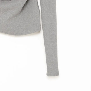 Gathered Slim Fit Long T-Shirt