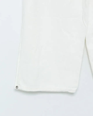 Wide-leg pants with back button detail