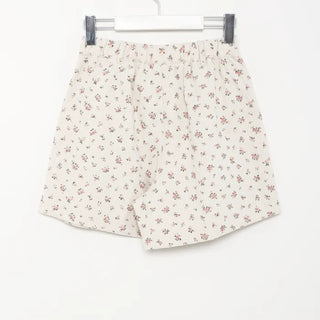 Flower corduroy shorts