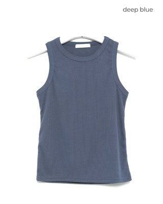 Rayon Blend Ribbed Tank Top
