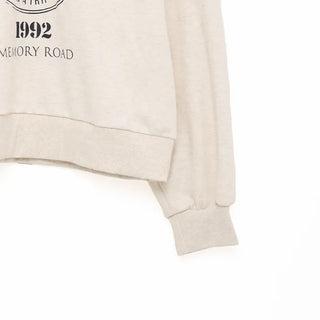 Two-tone neckline sweatshirt