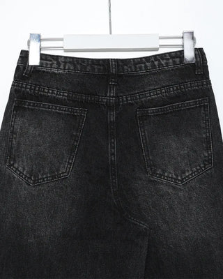 Wrap Point Wash Wide Denim Pants