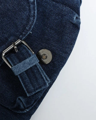 2-Pocket Denim Shoulder Bag
