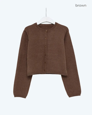 Crop Round Knit Cardigan