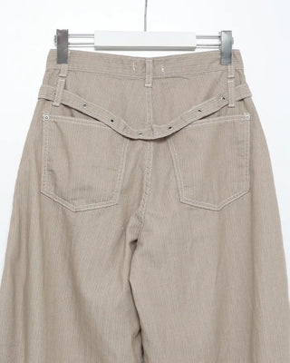 Belted summer wide-leg pants