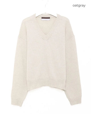 Lambswool V-neck knit
