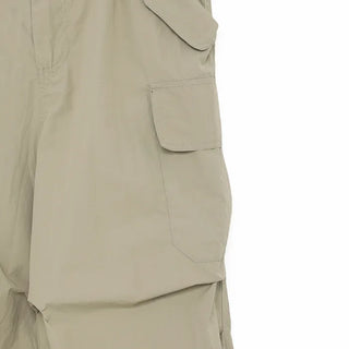 Waist drawstring cargo parachute pants