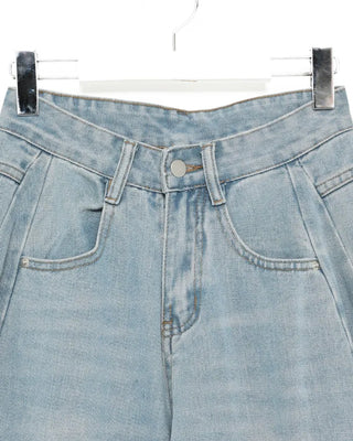 Wide denim pants