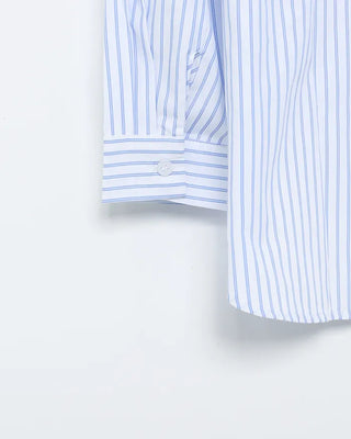 Pencil double stripe side round slit shirt