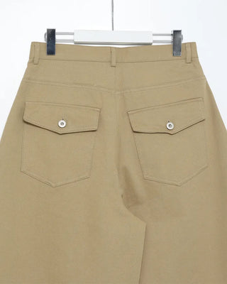 (Unisex) Wide Curved Cotton Pants