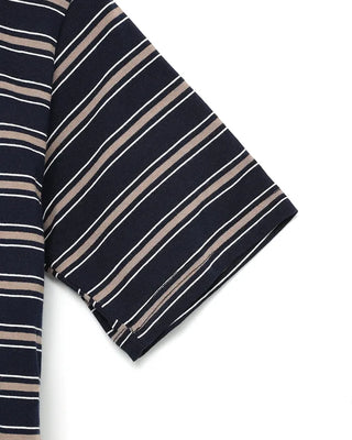 Colored striped short-sleeved T-shirt