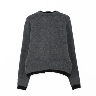 Two-tone layered style cardigan