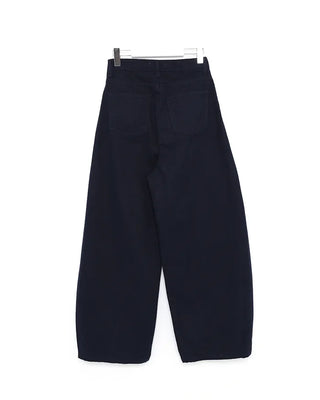 Unique yoke tuck balloon cotton pants