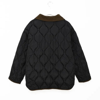 Color-blocked line quilted padding